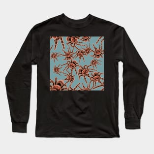 Chilean Rose Hair Tarantula All Over Print (Blue Background) Long Sleeve T-Shirt